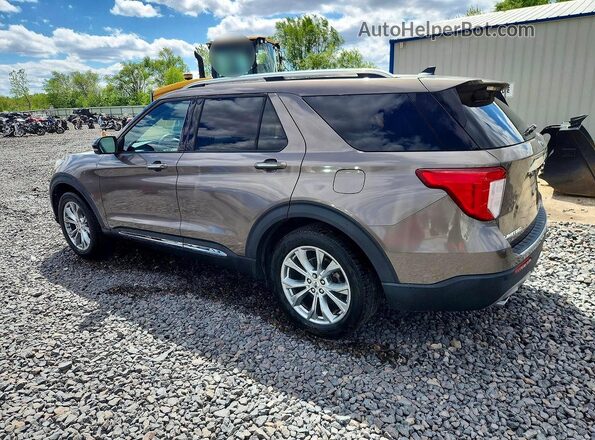 1FMSK7FH8MGA12155 2021 FORD FORD EXPLORER Серый Задняя левая четверть