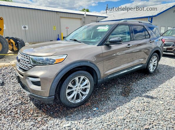 1FMSK7FH8MGA12155 2021 FORD FORD EXPLORER Серый Передняя левая четверть
