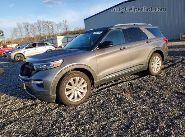 1FMSK7FH8MGA91875 2021 FORD EXPLORER Gray წინა მარცხენა ხედი სამი მეოთხედიდან
