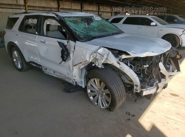 1FMSK7FH9MGA56519 2021 FORD EXPLORER Белый Передняя правая четверть