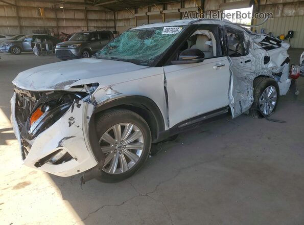 1FMSK7FH9MGA56519 2021 FORD EXPLORER Белый Передняя левая четверть