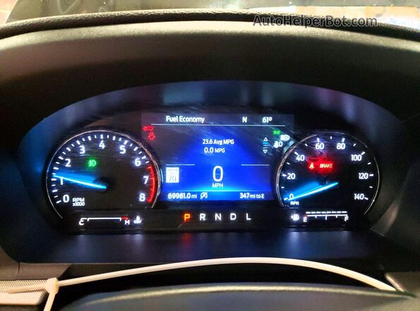 1FMSK8DH0NGA56242 2022 FORD EXPLORER Black ხელსაწყოთა პანელის ხედი
