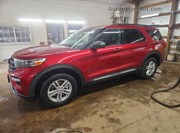 1FMSK8DH1LGA13588 2020 FORD EXPLORER Red Vista tres cuartos delantera izquierda