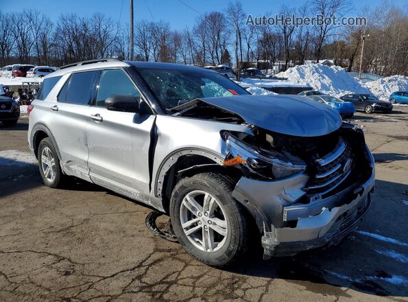1FMSK8DH1LGC19851 2020 FORD EXPLORER Серебряный Передняя правая четверть