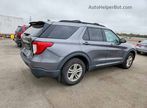 1FMSK8DH1MGC14893 2021 FORD EXPLORER Серый Задняя правая четверть