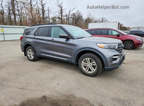 1FMSK8DH1MGC14893 2021 FORD EXPLORER Серый Передняя правая четверть