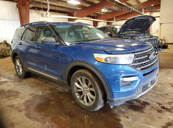 1FMSK8DH2LGC58383 2020 FORD EXPLORER Синий Передняя правая четверть