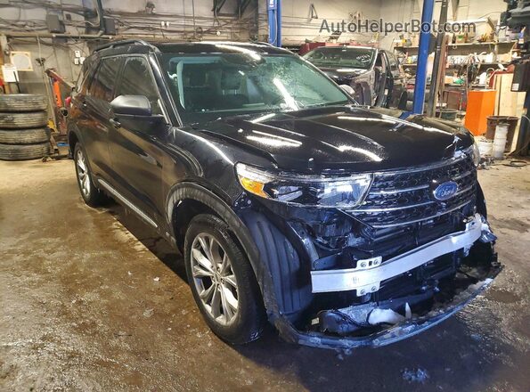 1FMSK8DH2LGC68945 2020 FORD EXPLORER Черный Передняя правая четверть