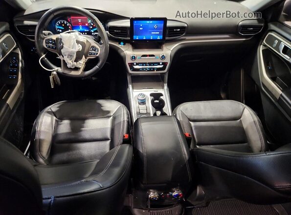 1FMSK8DH2LGC80674 2020 FORD EXPLORER Черный Вид панели приборов