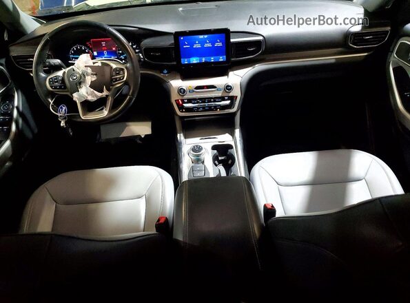 1FMSK8DH2MGA69282 2021 FORD EXPLORER Синий Вид панели приборов