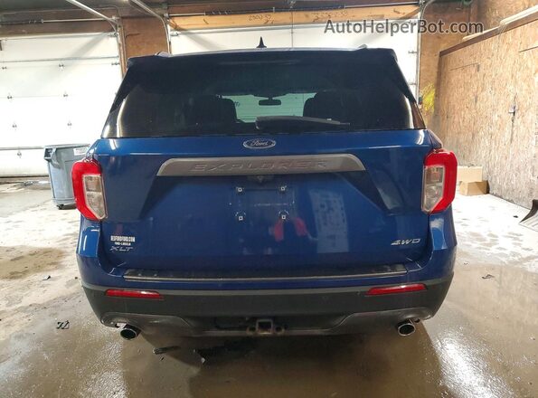 1FMSK8DH2MGA69282 2021 FORD EXPLORER Синий Вид сзади