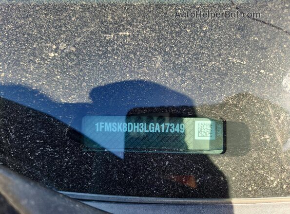 1FMSK8DH3LGA17349 2020 FORD EXPLORER Черный Вид наклейки с VIN-кодом