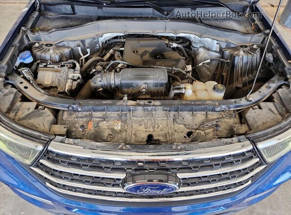 1FMSK8DH3LGA53980 2020 FORD EXPLORER Blue Engine compartment view