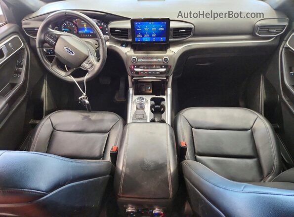 1FMSK8DH3LGA53980 2020 FORD EXPLORER Blue Dashboard view