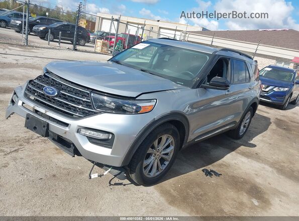 1FMSK8DH3LGC19544 2020 FORD FORD EXPLORER Silver წინა მარცხენა ხედი სამი მეოთხედიდან