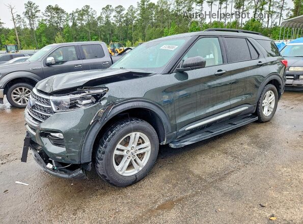 1FMSK8DH4MGC18078 2021 FORD FORD EXPLORER Gray Առջևի ձախ երեք քառորդ տեսարան