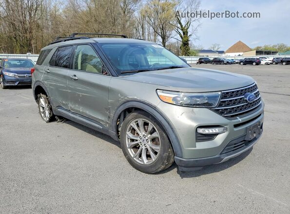 1FMSK8DH5LGA57576 2020 FORD FORD EXPLORER Зеленый Передняя правая четверть