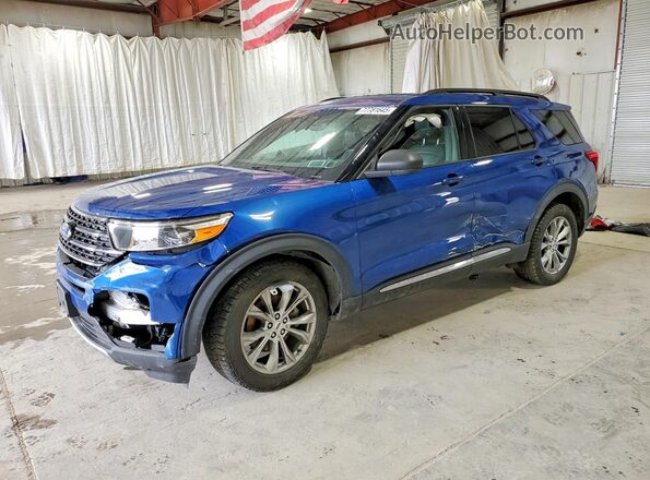 1FMSK8DH5LGA87824 2020 FORD EXPLORER Синий Передняя левая четверть