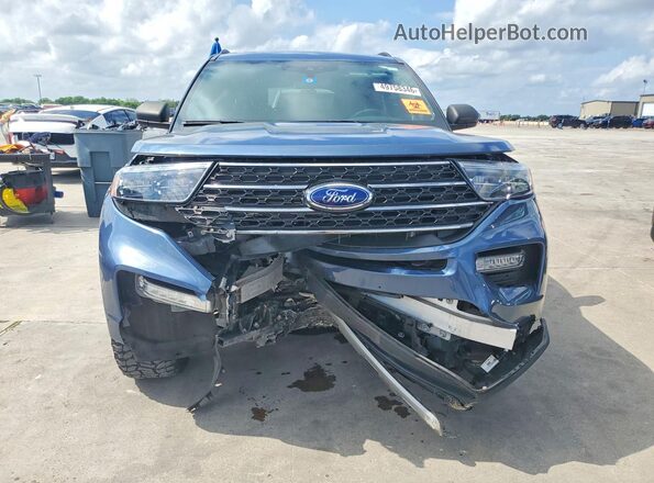 1FMSK8DH5LGC12563 2020 FORD FORD EXPLORER Blue Front view