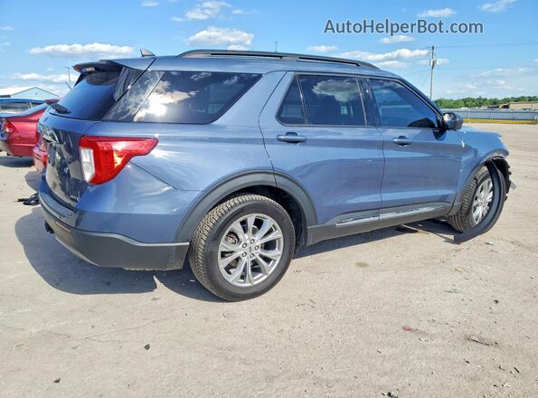 1FMSK8DH5MGA23297 2021 FORD EXPLORER Синий Задняя правая четверть