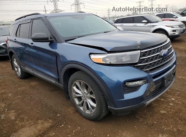 1FMSK8DH6LGC42932 2020 FORD FORD EXPLORER Blue წინა მარჯვენა