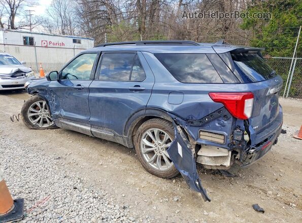 1FMSK8DH6MGA13409 2021 FORD EXPLORER Синий Задняя левая четверть