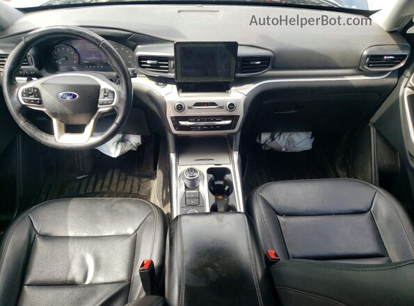 1FMSK8DH6MGA13409 2021 FORD EXPLORER Синий Вид панели приборов