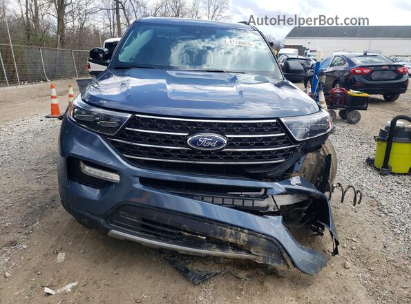 1FMSK8DH6MGA13409 2021 FORD EXPLORER Синий Вид спереди