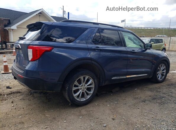 1FMSK8DH6MGA13409 2021 FORD EXPLORER Синий Задняя правая четверть