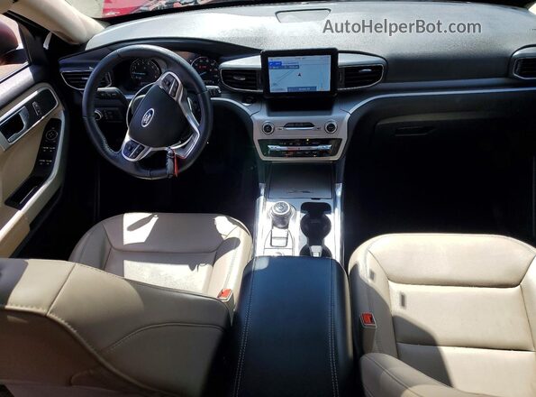 1FMSK8DH6NGA73076 2022 FORD EXPLORER Red Widok deski rozdzielczej