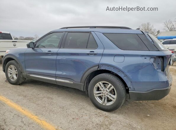 1FMSK8DH7MGA61761 2021 FORD EXPLORER Blue Trasero izquierdo