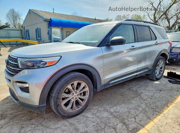 1FMSK8DH7MGC01887 2021 FORD EXPLORER Серебряный Передняя левая четверть