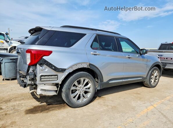 1FMSK8DH7MGC01887 2021 FORD EXPLORER Серебряный Задняя правая четверть