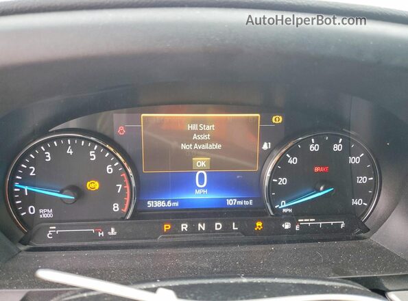 1FMSK8DHXNGA88986 2022 FORD EXPLORER Белый Вид щитка приборов