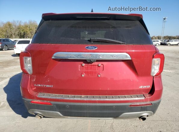 1FMSK8FH0MGA61422 2021 FORD EXPLORER Red Հետևի տեսք