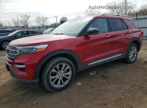 1FMSK8FH4NGA31972 2022 FORD EXPLORER Красный Передняя левая четверть