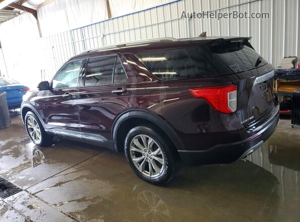 1FMSK8FH6PGB40274 2023 FORD EXPLORER Темно-бордовый Задняя левая четверть