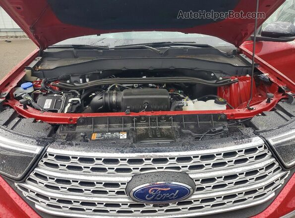 1FMSK8FH7NGC05095 2022 FORD EXPLORER Красный Вид подкапотного пространства
