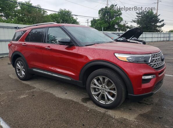 1FMSK8FH7NGC05095 2022 FORD EXPLORER Красный Передняя правая четверть