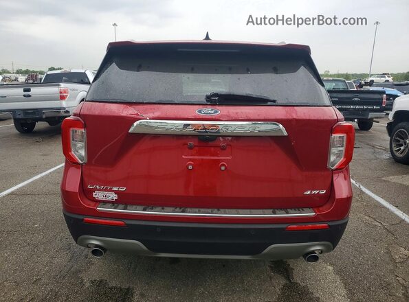 1FMSK8FH7NGC05095 2022 FORD EXPLORER Красный Вид сзади