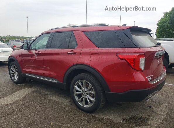 1FMSK8FH7NGC05095 2022 FORD EXPLORER Красный Задняя левая четверть
