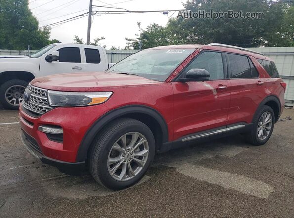 1FMSK8FH7NGC05095 2022 FORD EXPLORER Красный Передняя левая четверть
