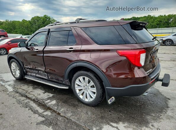 1FMSK8FH8LGA79410 2020 FORD EXPLORER Темно-бордовый Задняя левая четверть