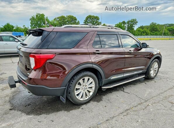 1FMSK8FH8LGA79410 2020 FORD EXPLORER Темно-бордовый Задняя правая четверть