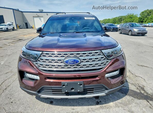 1FMSK8FH8LGA79410 2020 FORD EXPLORER Темно-бордовый Вид спереди