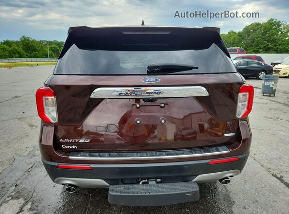 1FMSK8FH8LGA79410 2020 FORD EXPLORER Темно-бордовый Вид сзади