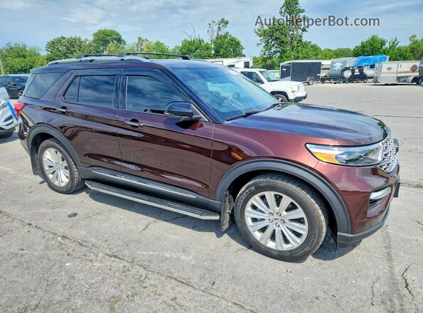 1FMSK8FH8LGA79410 2020 FORD EXPLORER Темно-бордовый Передняя правая четверть