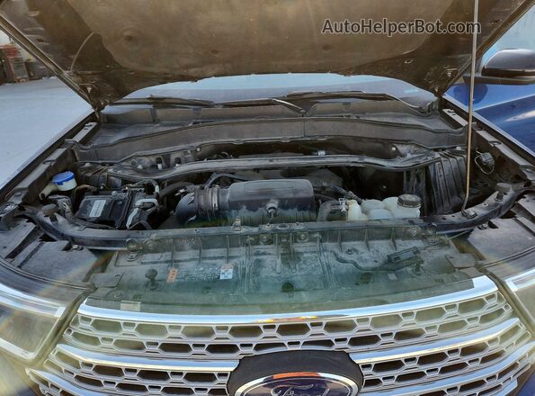 1FMSK8FH8LGC00114 2020 FORD EXPLORER Blue Widok komory silnika