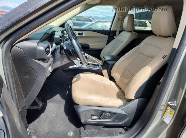 1FMSK8FHXLGC32983 2020 FORD EXPLORER Green Widok wnętrza z przodu