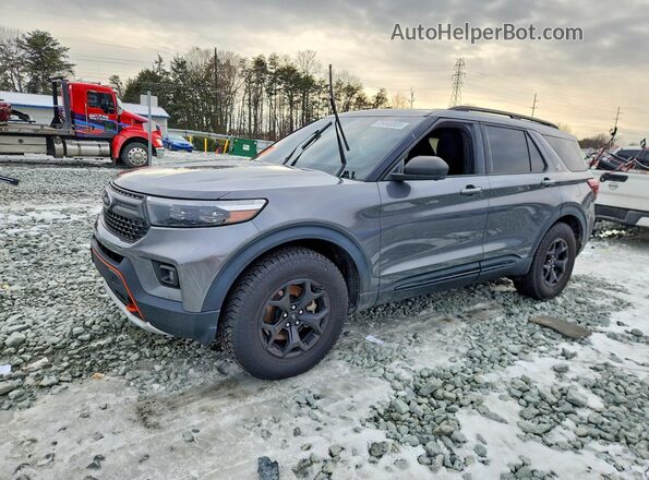 1FMSK8JH2NGC03231 2022 FORD EXPLORER Серый Передняя левая четверть